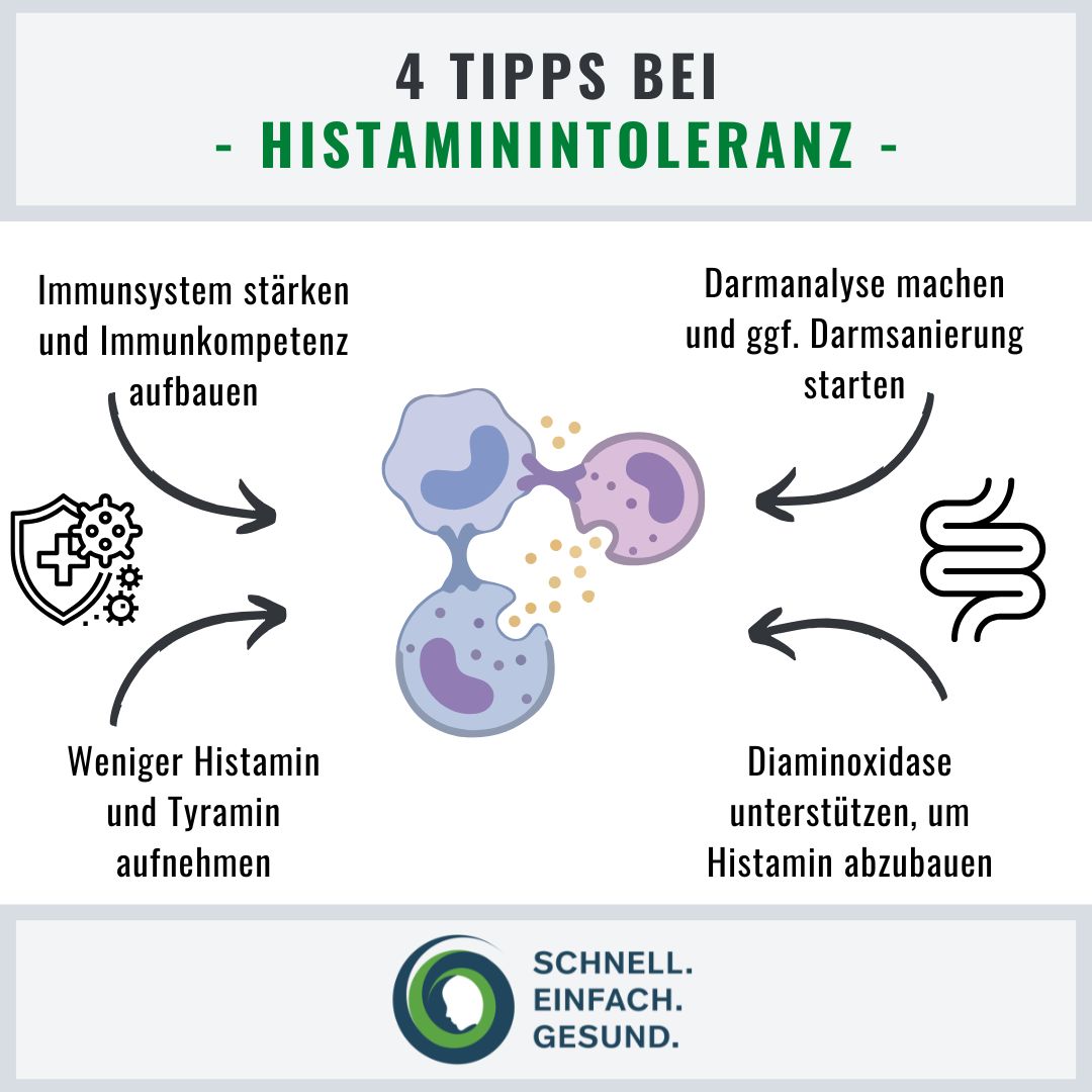 Tipps bei Histaminintoleranz Infographik