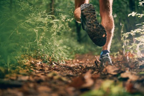 Schmerzen beim Joggen Waldboden
