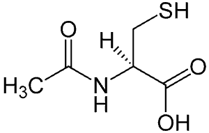 Chemische Strukturformel von NAC