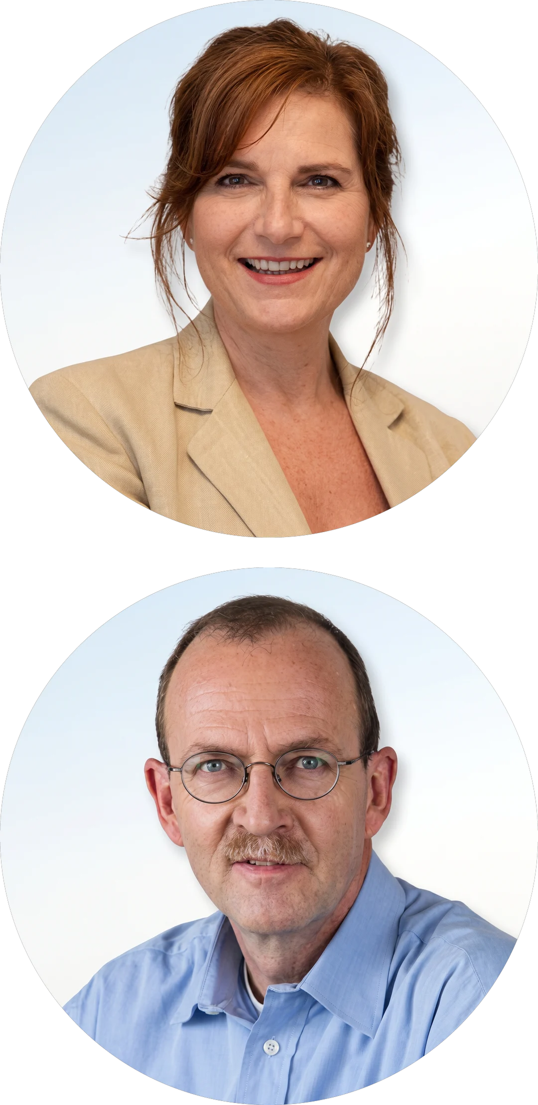 Porträtfotos von Dr. Adriana Radler-Pohl und Dr. Jens Pohl