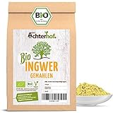 Bio Ingwerpulver (250g) | Ingwer gemahlen | Ingwerwurzel gemahlen perfekt fuer Ingwertee Ingwertinktur Ingwerwasser oder zum Kochen
